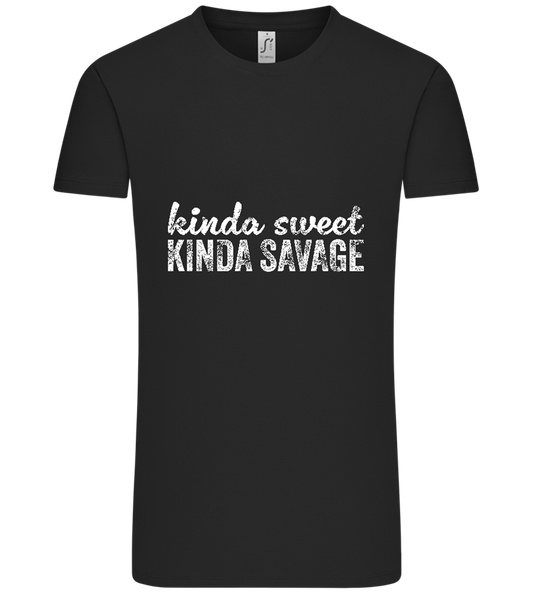 Kinda Sweet Kinda Savage Design - Comfort Unisex T-Shirt_DEEP BLACK_front
