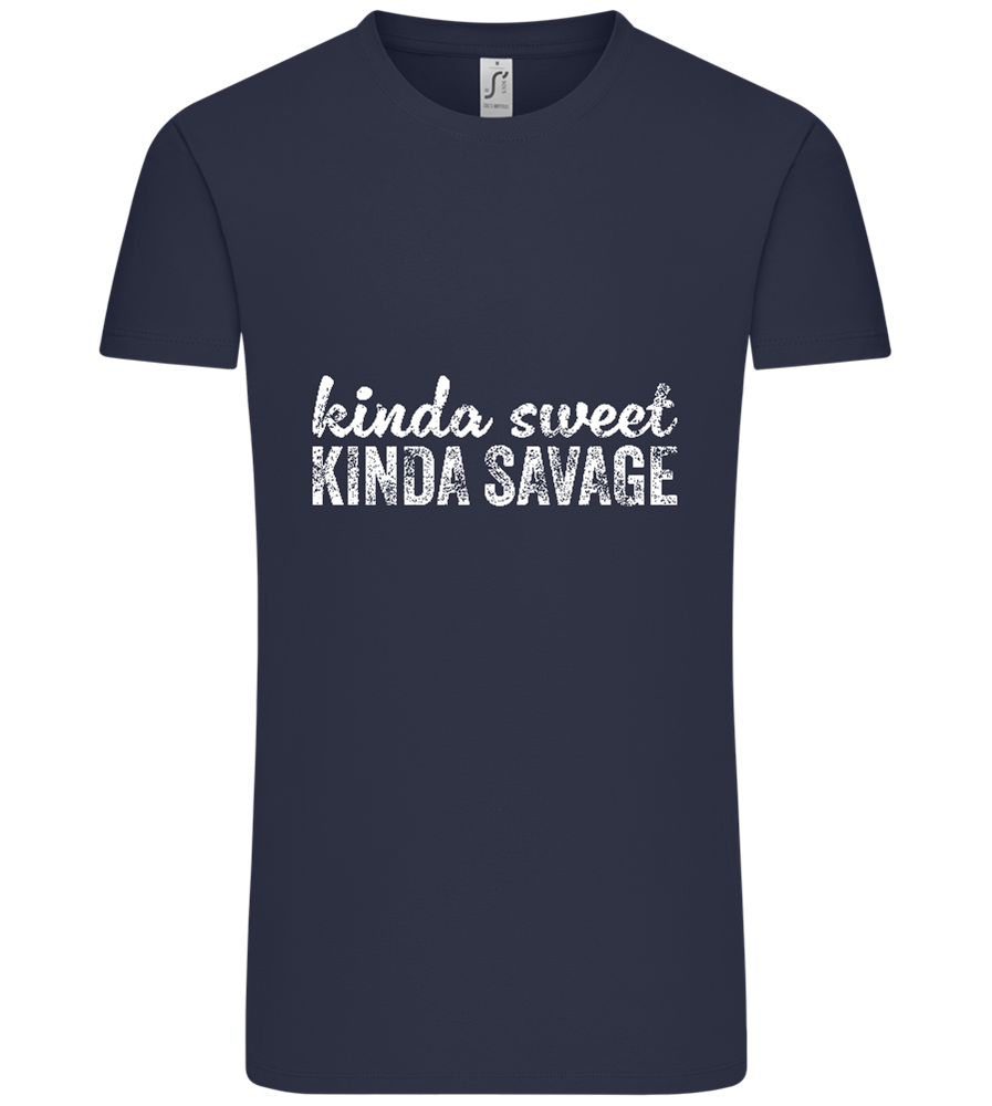 Kinda Sweet Kinda Savage Design - Comfort Unisex T-Shirt_FRENCH NAVY_front