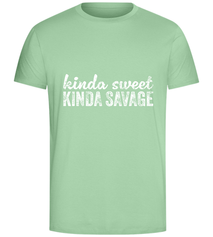 Kinda Sweet Kinda Savage Design - Comfort Unisex T-Shirt_ICE GREEN_front