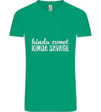 Kinda Sweet Kinda Savage Design - Comfort Unisex T-Shirt_SPRING GREEN_front