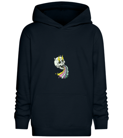 Rainbow Skull Thunders Design - Comfort Kids Hoodie_BLACK_front