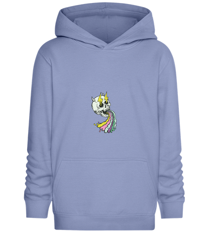 Rainbow Skull Thunders Design - Comfort Kids Hoodie_BLUE_front