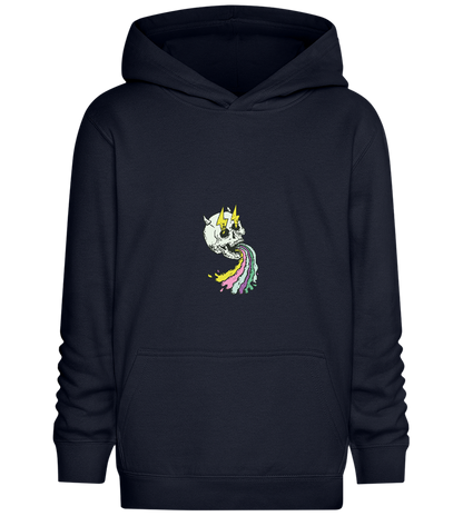 Rainbow Skull Thunders Design - Comfort Kids Hoodie_FRENCH NAVY_front