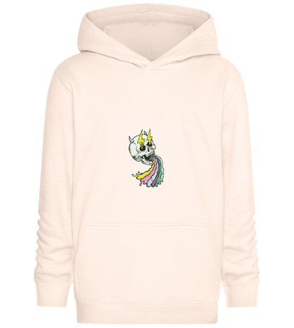 Rainbow Skull Thunders Design - Comfort Kids Hoodie_LIGHT PEACH ROSE_front