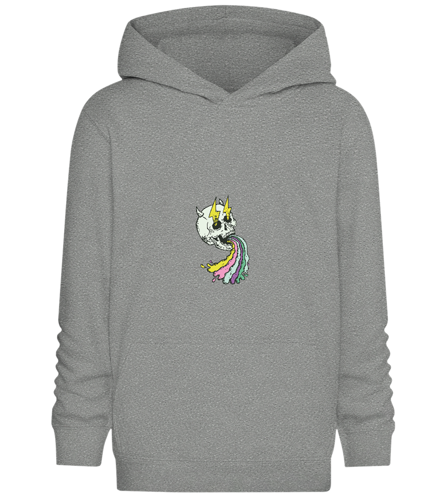 Rainbow Skull Thunders Design - Comfort Kids Hoodie_ORION GREY II_front