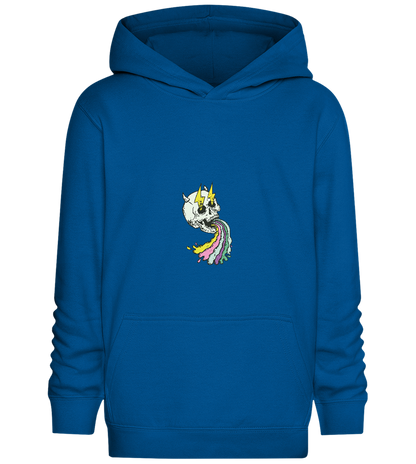 Rainbow Skull Thunders Design - Comfort Kids Hoodie_ROYAL_front