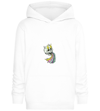 Rainbow Skull Thunders Design - Comfort Kids Hoodie_WHITE_front