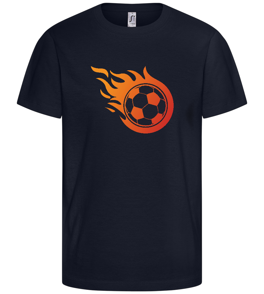 Ball on Fire Design - Comfort kids fitted t-shirt_FRENCH NAVY_front