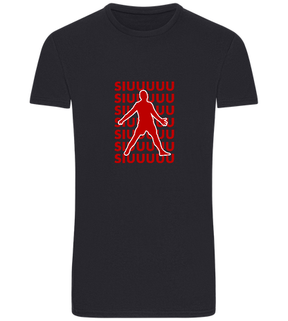 Soccer Celebration Design - Basic Unisex T-Shirt_FRENCH NAVY_front