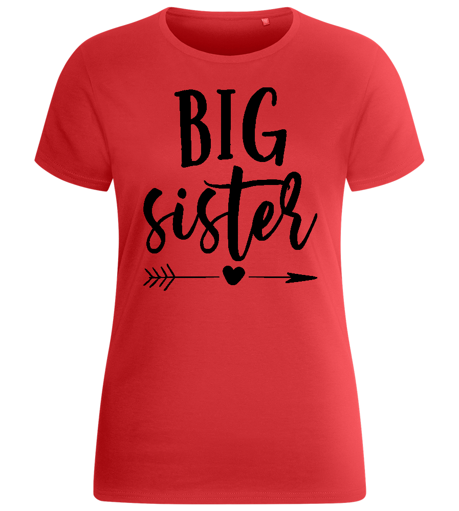 Arrow Big Sister Design - Basic women's fitted t-shirt_RED_front