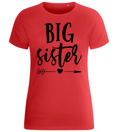 Arrow Big Sister Design - Basic women's fitted t-shirt_RED_front