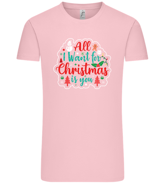 All I Want For Christmas Design - Comfort Unisex T-Shirt_CANDY PINK_front