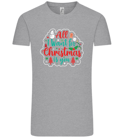 All I Want For Christmas Design - Comfort Unisex T-Shirt_ORION GREY_front