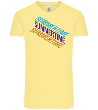 Summertime Text Design - Comfort Unisex T-Shirt_AMARELO CLARO_front