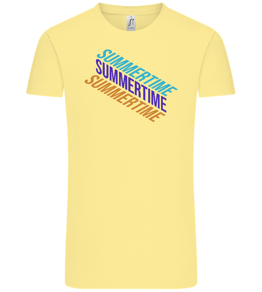 Summertime Text Design - Comfort Unisex T-Shirt_AMARELO CLARO_front