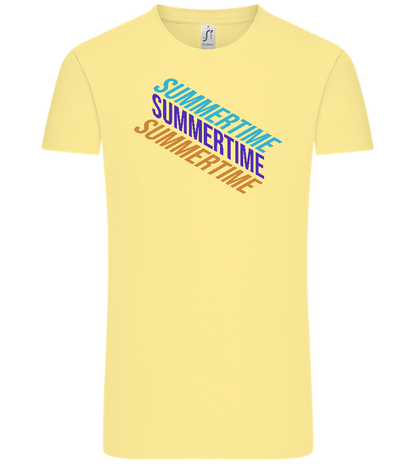 Summertime Text Design - Comfort Unisex T-Shirt_AMARELO CLARO_front