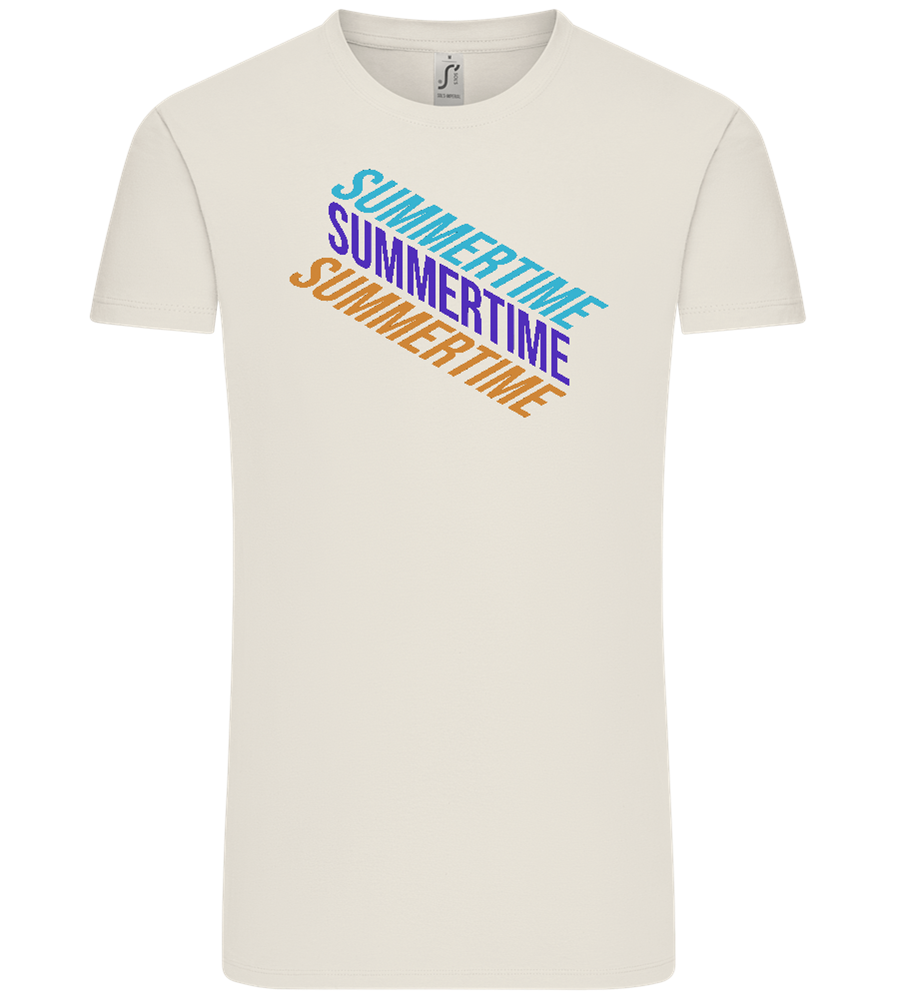 Summertime Text Design - Comfort Unisex T-Shirt_ECRU_front