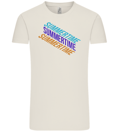 Summertime Text Design - Comfort Unisex T-Shirt_ECRU_front