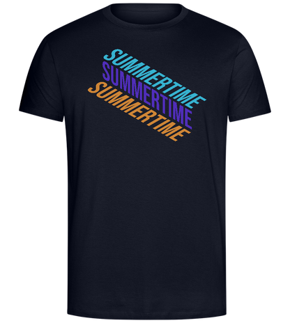 Summertime Text Design - Comfort Unisex T-Shirt_FRENCH NAVY_front