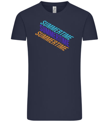 Summertime Text Design - Comfort Unisex T-Shirt_FRENCH NAVY_front