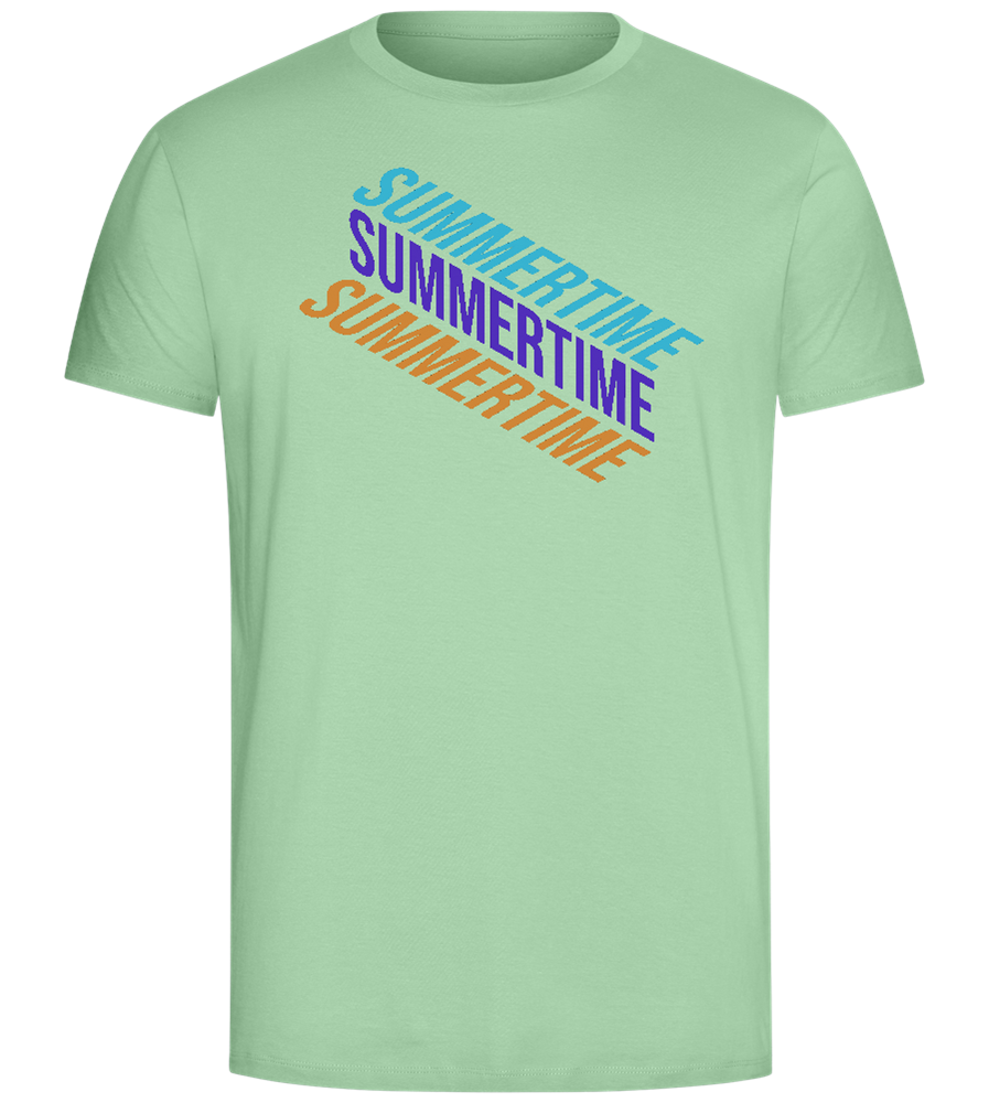 Summertime Text Design - Comfort Unisex T-Shirt_ICE GREEN_front