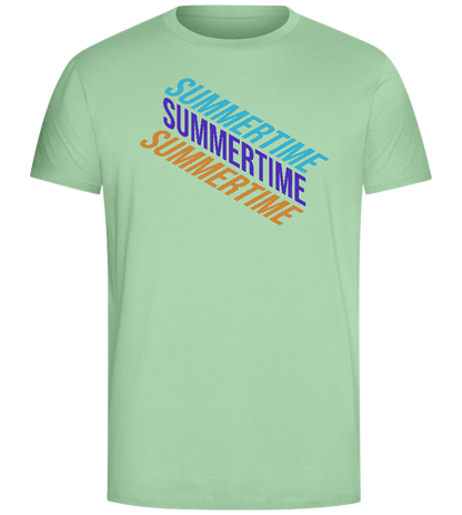 Summertime Text Design - Comfort Unisex T-Shirt_ICE GREEN_front