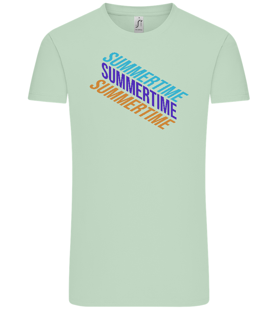 Summertime Text Design - Comfort Unisex T-Shirt_ICE GREEN_front