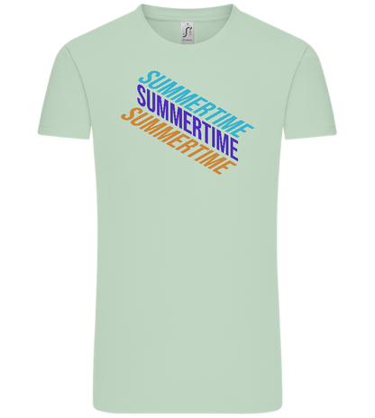 Summertime Text Design - Comfort Unisex T-Shirt_ICE GREEN_front