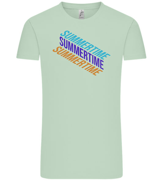 Summertime Text Design - Comfort Unisex T-Shirt_ICE GREEN_front