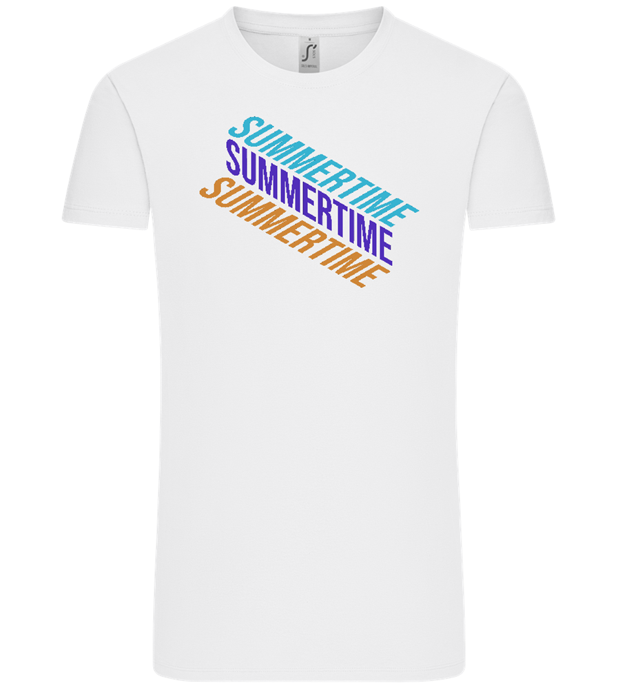 Summertime Text Design - Comfort Unisex T-Shirt_WHITE_front