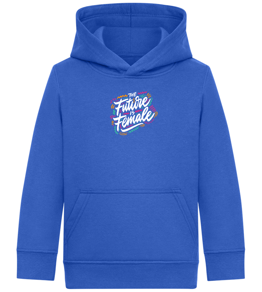 Future Is Female Design - Comfort Kids Hoodie_ROYAL_front