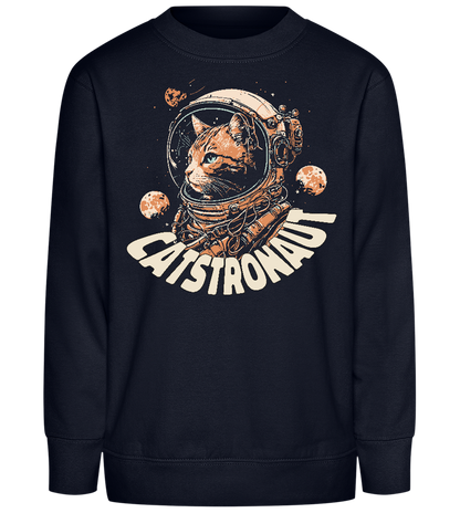 Catstronaut Design - Comfort Kids Sweater_FRENCH NAVY_front