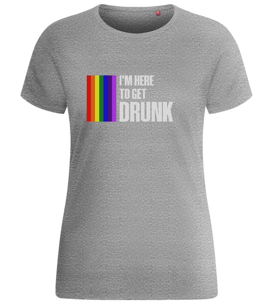 I'm Getting Drunk Design - Basic women's fitted t-shirt_ORION GREY_front