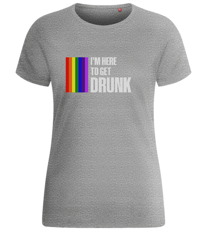 I'm Getting Drunk Design - Basic women's fitted t-shirt_ORION GREY_front