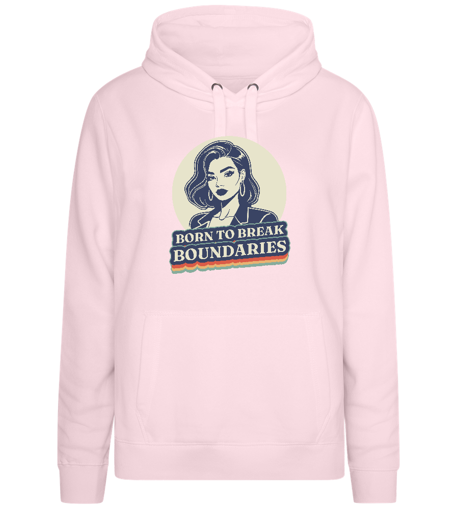 Born to Break Boundaries Design - Premium women's hoodie_LIGHT PEACH ROSE_front