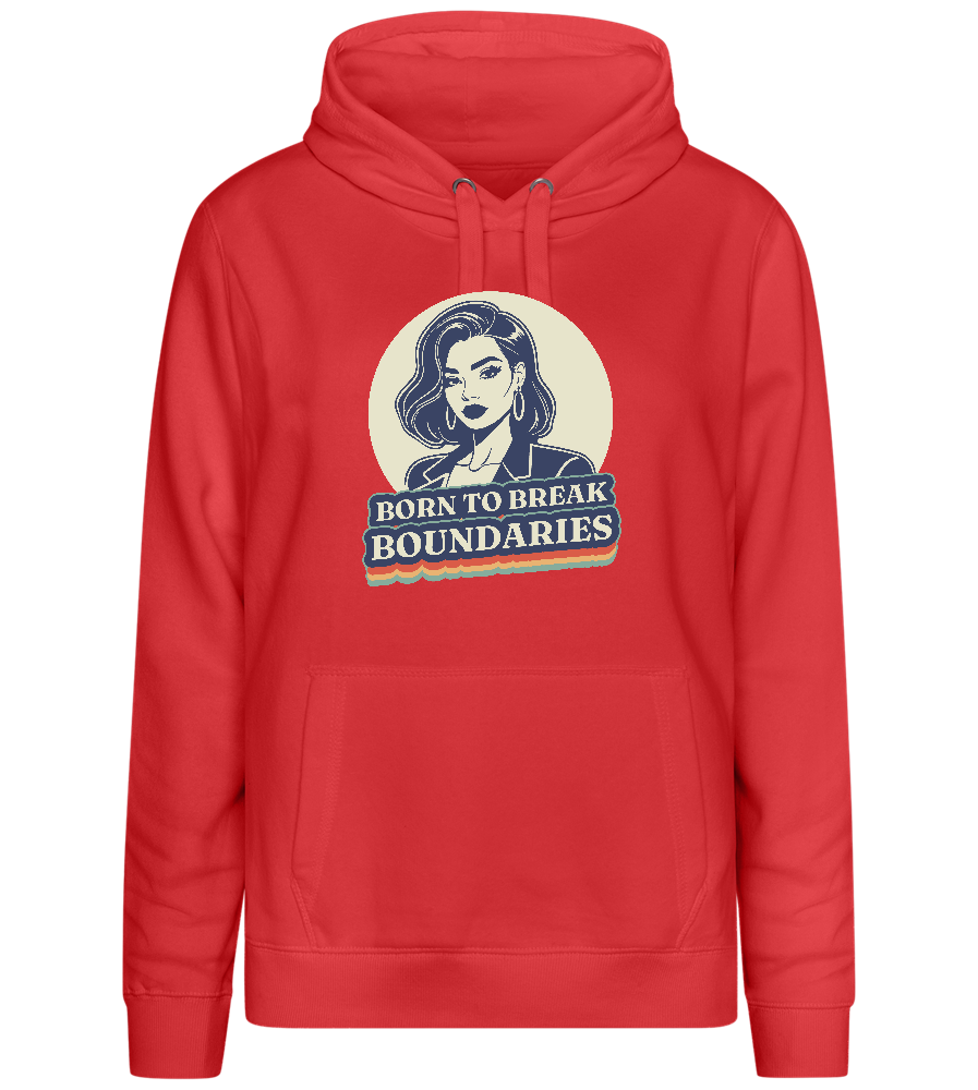 Born to Break Boundaries Design - Premium women's hoodie_RED_front