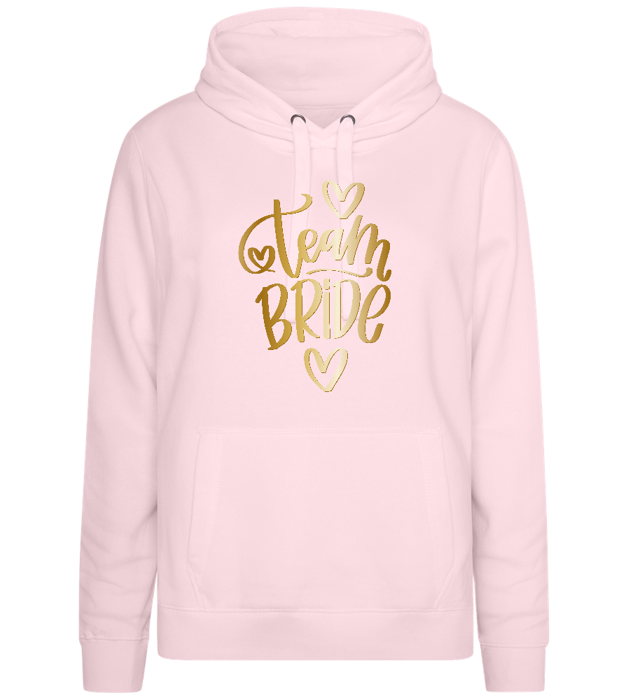 Golden Team Bride Design - Premium women's hoodie_LIGHT PEACH ROSE_front