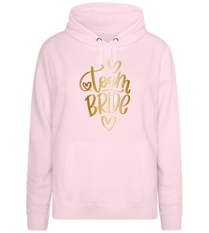 Golden Team Bride Design - Premium women's hoodie_LIGHT PEACH ROSE_front