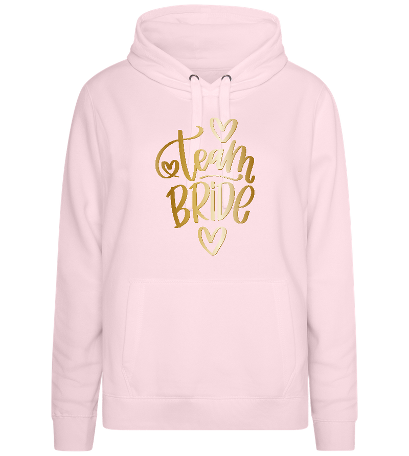 Golden Team Bride Design - Premium women's hoodie_LIGHT PEACH ROSE_front