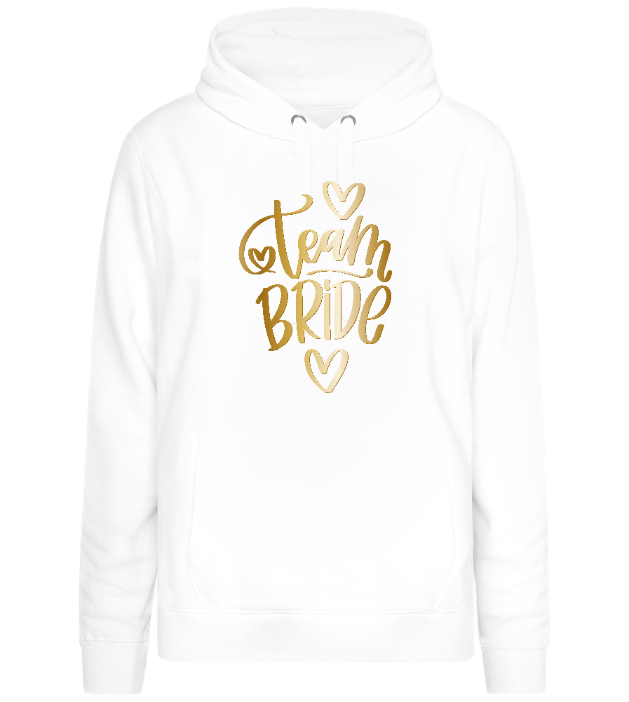 Golden Team Bride Design - Premium women's hoodie_WHITE_front