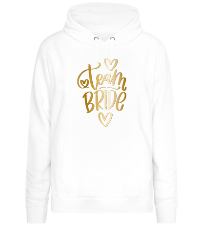 Golden Team Bride Design - Premium women's hoodie_WHITE_front