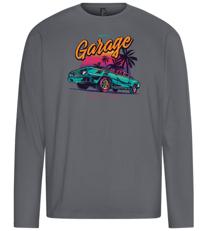 Car Garage Design - Premium men's long sleeve t-shirt_MOUSE GREY_front