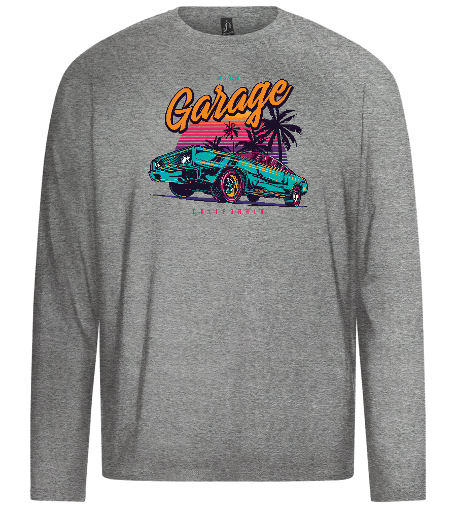 Car Garage Design - Premium men's long sleeve t-shirt_ORION GREY_front