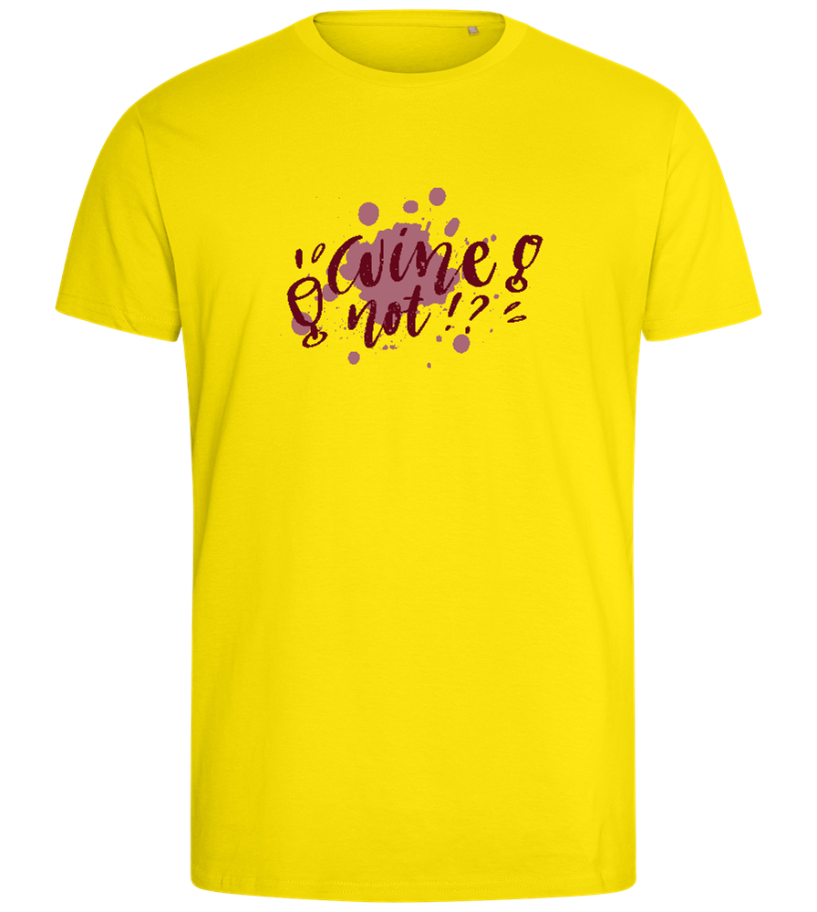 Wine Not Design - Comfort men's fitted t-shirt_YELLOW_front