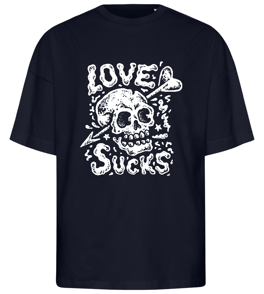 Love Sucks Design - Premium men's oversized t-shirt_FRENCH NAVY_front