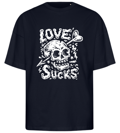 Love Sucks Design - Premium men's oversized t-shirt_FRENCH NAVY_front