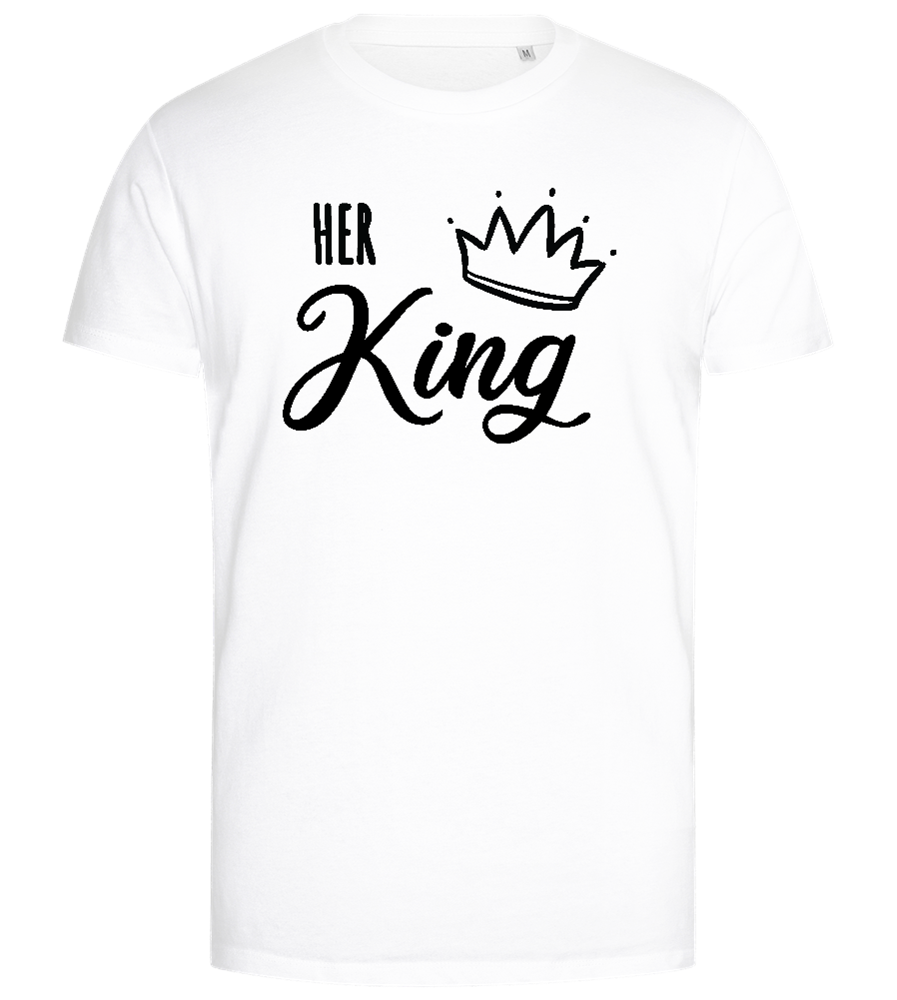 I'm Her King Design - Premium men's close fitting t-shirt_WHITE_front