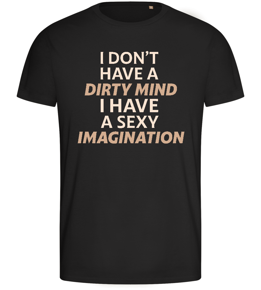 Dirty Mind Design - Basic men's fitted t-shirt_DEEP BLACK_front