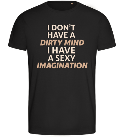 Dirty Mind Design - Basic men's fitted t-shirt_DEEP BLACK_front