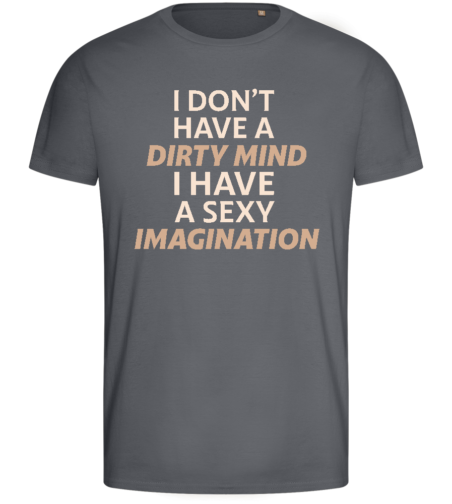 Dirty Mind Design - Basic men's fitted t-shirt_MOUSE GREY_front